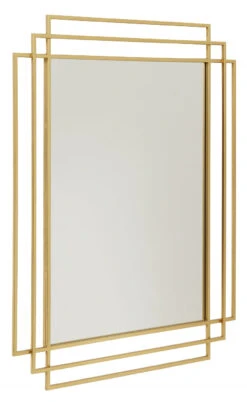 SQUARE Mirror, Gold Finish