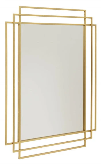 SQUARE Mirror, Gold Finish 3 SQUARE Mirror, Gold Finish - Image 3