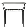 CHIC Side Table, Black, W/glass, Bars