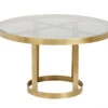 LUXURY Round Coffee Table, Golden/black