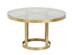 LUXURY Round Coffee Table, Golden/black