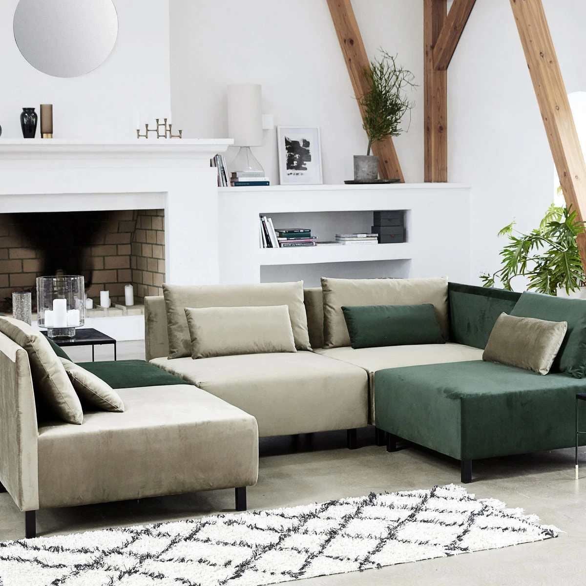 House Doctor Rug, Riba, White/Black 2 House Doctor Rug, Riba, White/Black - Image 2