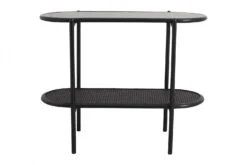 SURMA Side Table, 2 Shelves, Black