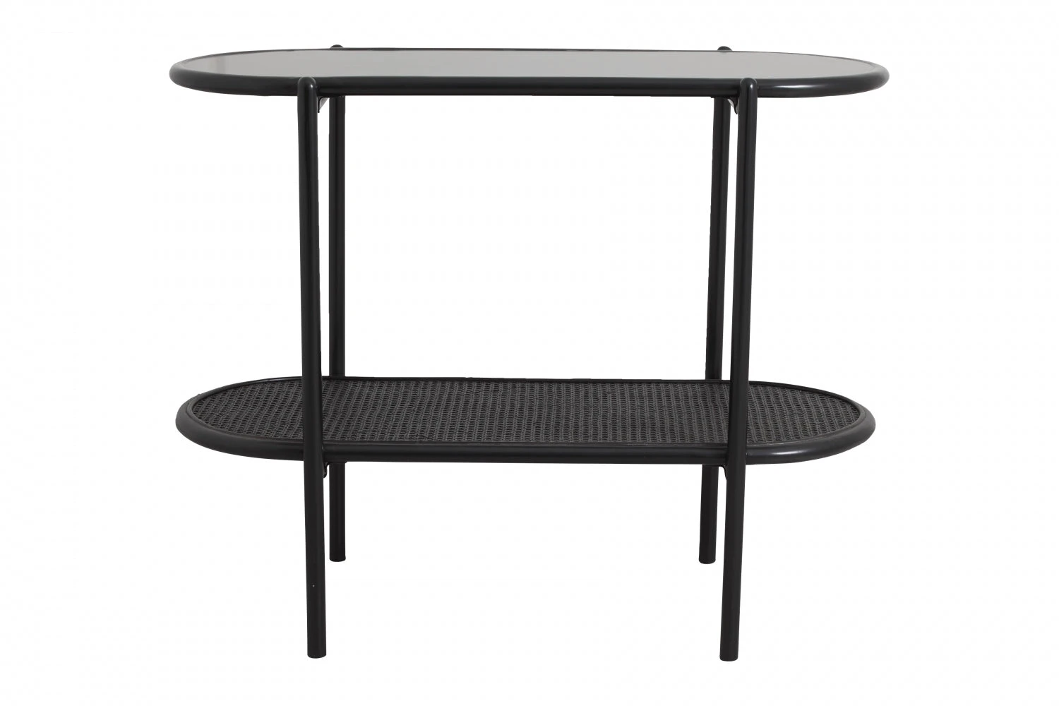 SURMA Side Table, 2 Shelves, Black