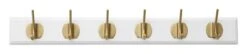 EDGY Coat Rack, 6 Hooks, Matt White