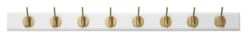 EDGY Coat Rack, 8 Hooks, Matt White