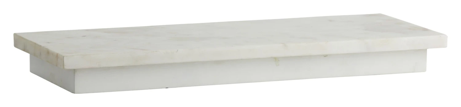 PAU Shelf W/ Marble, White, L 1 PAU Shelf W/ Marble, White, L