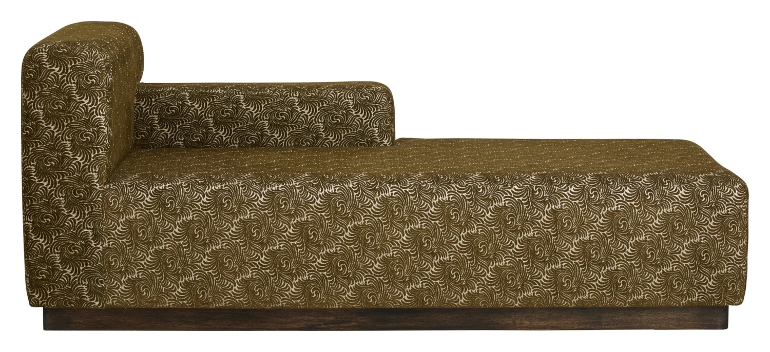 AMUR Chaise Longue, Jacquard, Olive 1 AMUR Chaise Longue, Jacquard, Olive