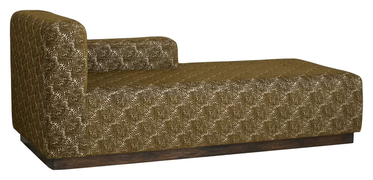 AMUR Chaise Longue, Jacquard, Olive 2 AMUR Chaise Longue, Jacquard, Olive - Image 2