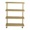 KAMO Trolley W/4 Shelves, Golden