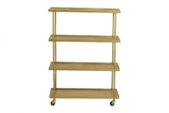 KAMO Trolley W/4 Shelves, Golden