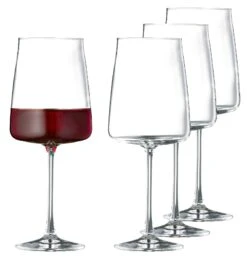 Lyngby Glas Zero Red Wine Glasses - Giftbox Of 12 Pcs
