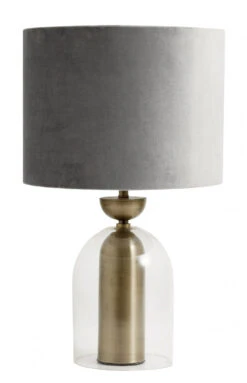 Velvet Table Lamp - Grey