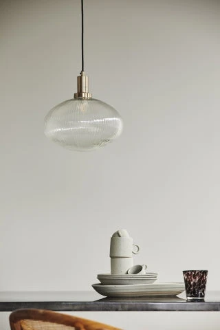 BONA Lamp, Clear Glass W/grooves 3 BONA Lamp, Clear Glass W/grooves - Image 3