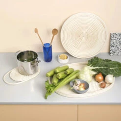 Palma Oval Tray 7 Palma Oval Tray -Furniture Discount Store Coiled Palma Tray and Trivet Oval and Round