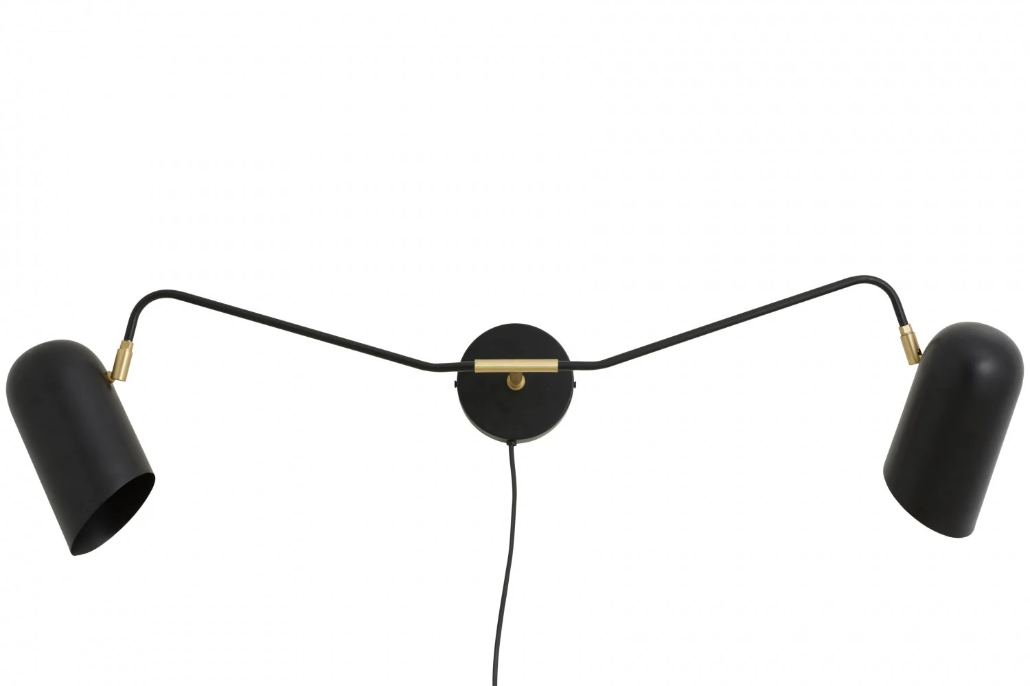 ERIS Wall Lamp, 2 Arms, Black 1 ERIS Wall Lamp, 2 Arms, Black