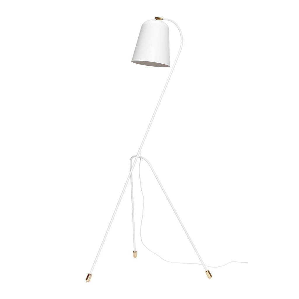 Floor Lamp, Metal, White