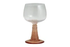 GORM Wineglass, Pink Stem