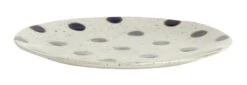 GRAINY Dot Plate, S, Sand/dark Blue