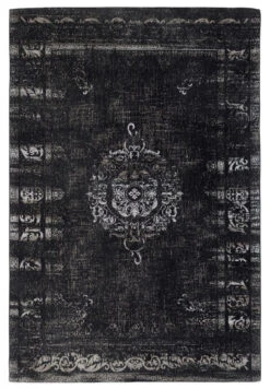 GRAND Woven Rug, Dark Grey/black, 160x240cm