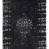GRAND Woven Rug, Dark Grey/black, 75x200cm