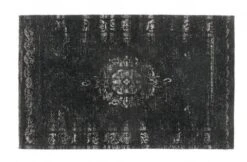 GRAND Woven Rug, Dark Grey/black, 60x90cm