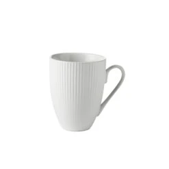 Aida Groovy Mug - White Stoneware