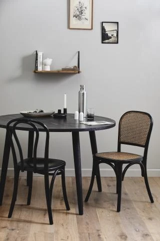 HAU Round Dining Table, Black Wood 2 HAU Round Dining Table, Black Wood - Image 2