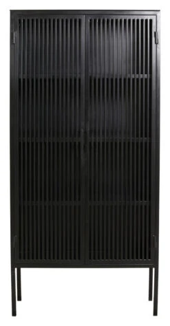 LIAO Black Cabinet, 2 Doors, Iron