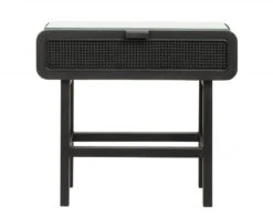 MERGE Console, Black W/rattan