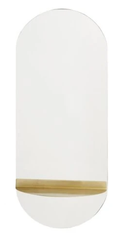 Mirror Oval W- Golden Shelf