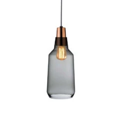 Mono Lamp Smoke With Copper Socket Tall