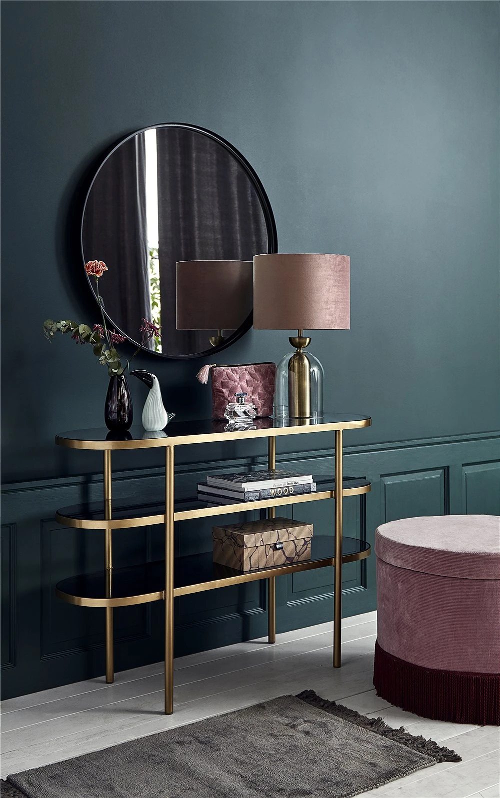 Velvet Table Lamp - Rosa 2 Velvet Table Lamp - Rosa - Image 2