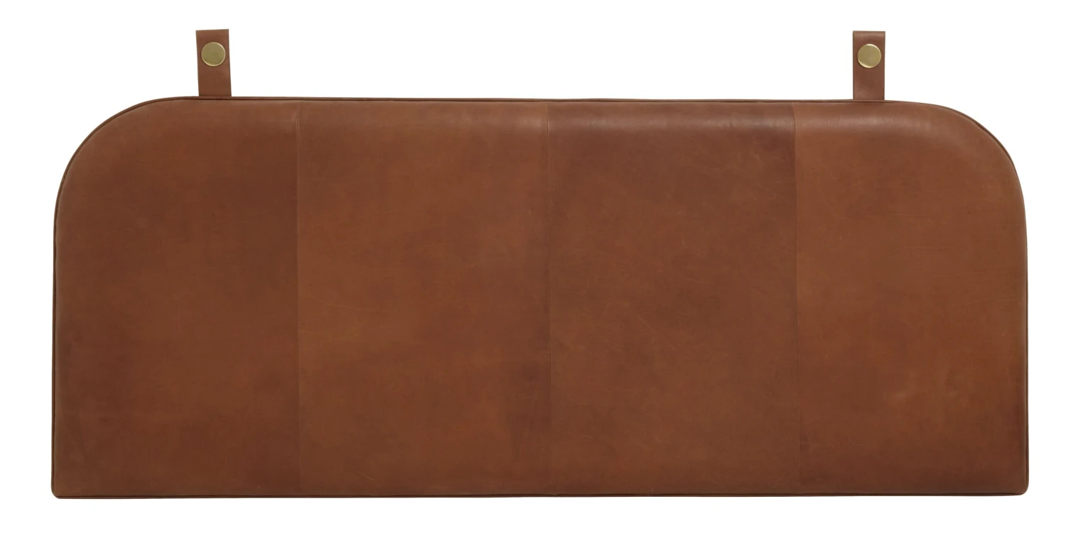 ONEGA Head Board, Brown Leather 1 ONEGA Head Board, Brown Leather