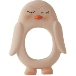 OYOY Penguin Baby Teether, Rose