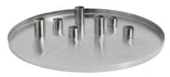 Silver Dish W/7 Candle Cups, Large