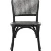WICKY Chair W. Wickerwork, Black/black