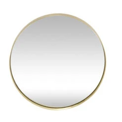 Retro Wall Mirror Round Brass