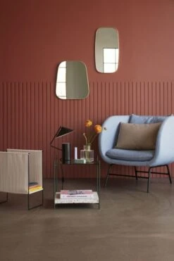 Retro Wall Mirror Trapezium Brass -Furniture Discount Store Wallmirrorwbrasslframe square trapezium 3