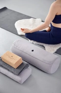 YOGA Bolster, Large, Round, Grey -Furniture Discount Store YOGABolster Large Round Grey 1