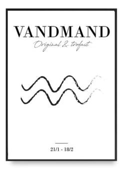 Zodiac - Vandmand Poster