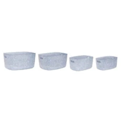 Mellow Felt Baskets Blue (set Of 4)