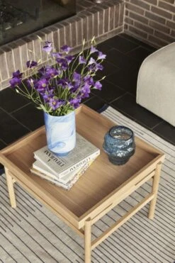 Aisle Rug Small White/Blue -Furniture Discount Store hubsch aw20 111 18 530x795 1