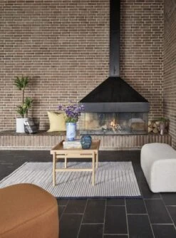 Aisle Rug Small White/Blue -Furniture Discount Store hubsch aw20 157 30 530x716 1