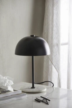KITA Table Lamp, Black With Marble Stand -Furniture Discount Store sp 16302