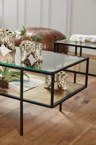 PARANA Coffee Table, S, Golden/clear 2 PARANA Coffee Table, S, Golden/clear - Image 2