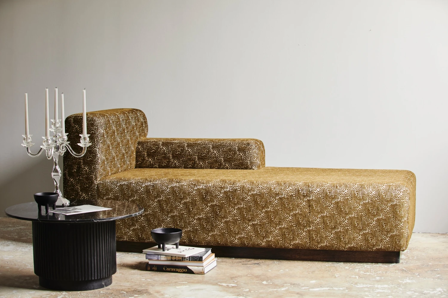 AMUR Chaise Longue, Jacquard, Olive 7 AMUR Chaise Longue, Jacquard, Olive - Image 7