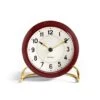 Station Table Clock Ø11 Cm Bordeaux/white