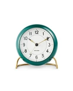 Station Table Clock Ø11 Cm Green/white