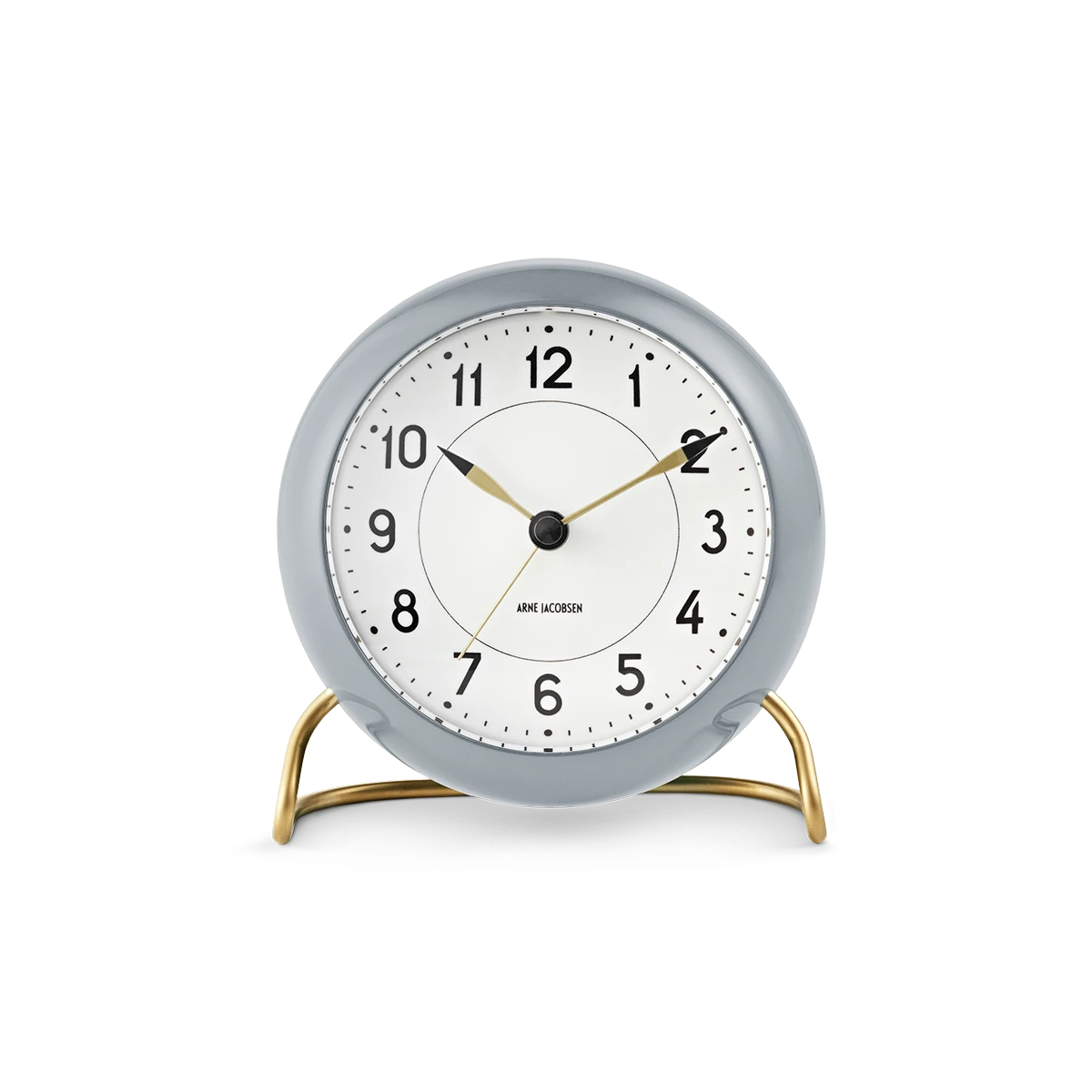 Station Table Clock Ø11 Cm Grey/white 1 Station Table Clock Ø11 Cm Grey/white